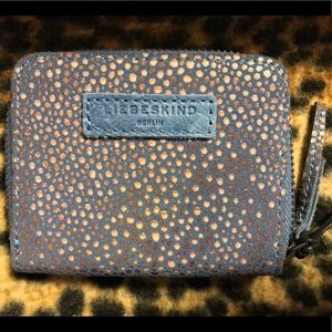 Liebeskind Blue Suede Coin Purse